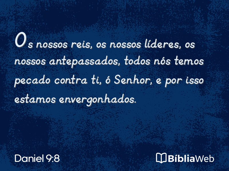 Daniel 9:8 em imagem para compartilhar