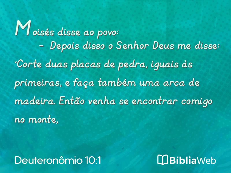 Deuteronômio 10:1 em imagem para compartilhar
