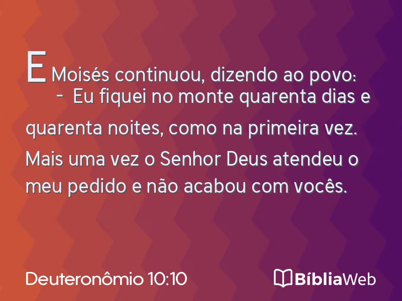 Deuteronômio 10:10 em imagem para compartilhar