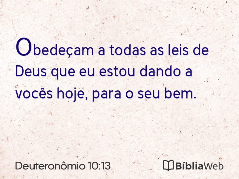Deuteronômio 10:13 em imagem para compartilhar