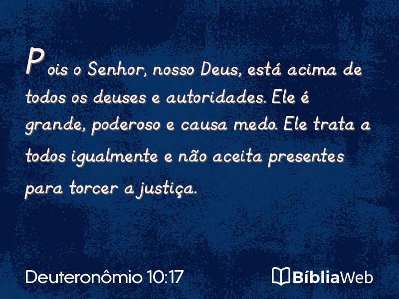 Deuteronômio 10:17 em imagem para compartilhar