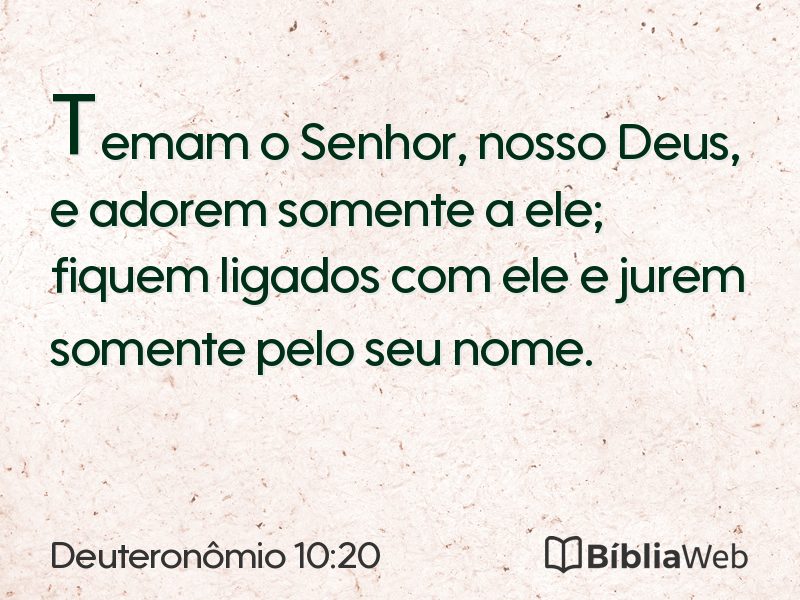 Deuteronômio 10:20 em imagem para compartilhar