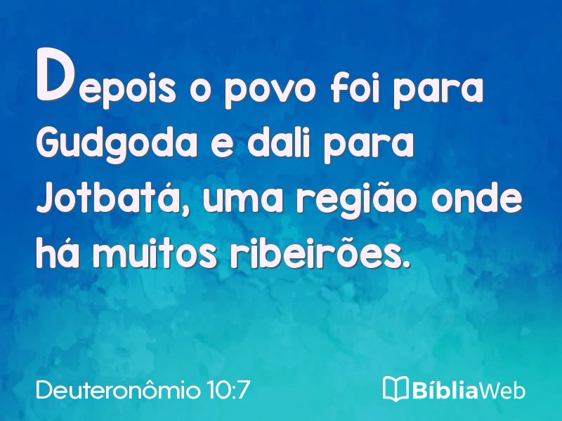 Deuteronômio 10:7 em imagem para compartilhar