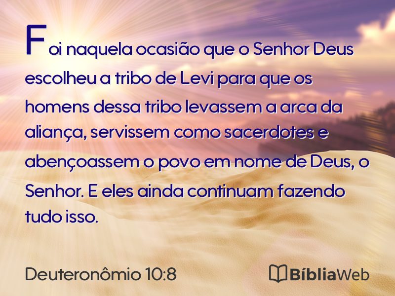 Deuteronômio 10:8 em imagem para compartilhar