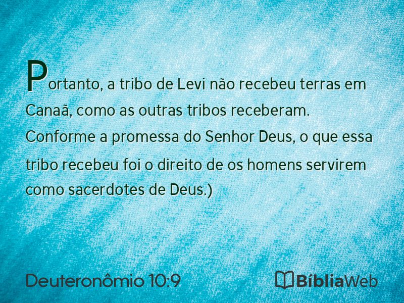 Deuteronômio 10:9 em imagem para compartilhar