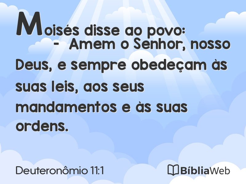 Deuteronômio 11:1 em imagem para compartilhar