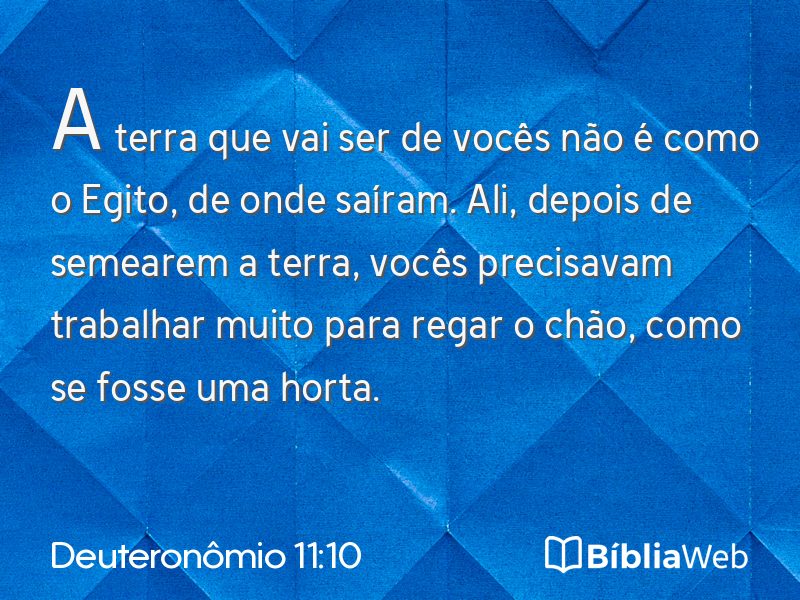 Deuteronômio 11:10 em imagem para compartilhar