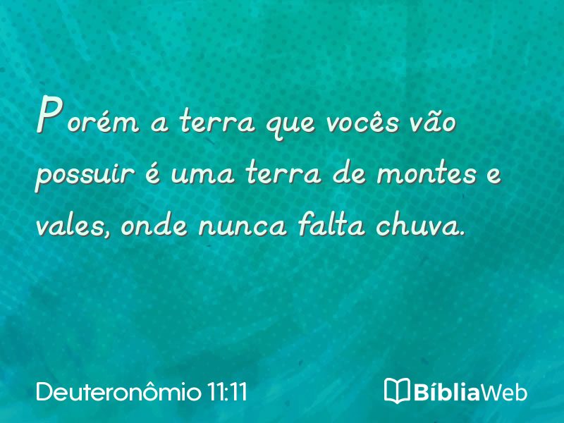 Deuteronômio 11:11 em imagem para compartilhar