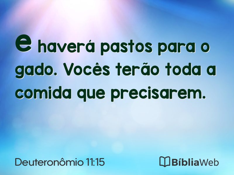 Deuteronômio 11:15 em imagem para compartilhar