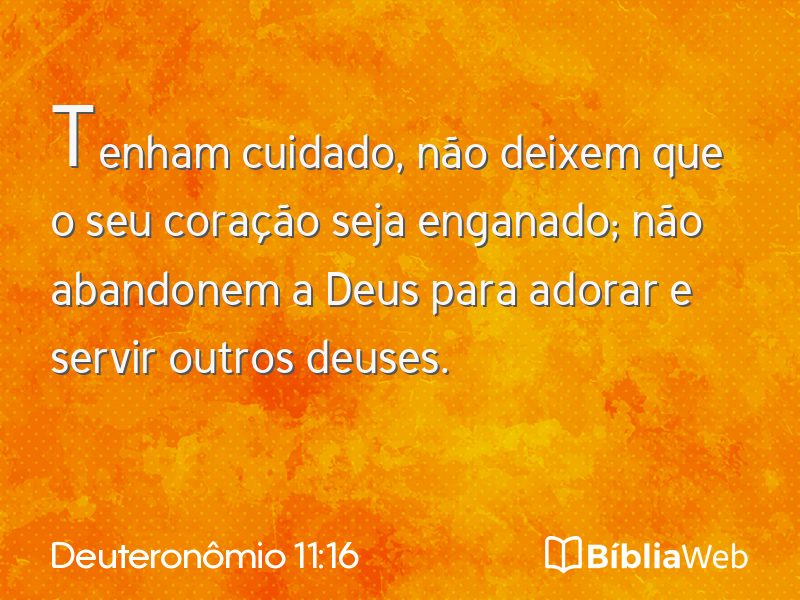 Deuteronômio 11:16 em imagem para compartilhar