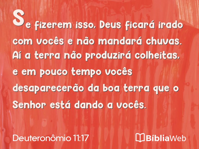 Deuteronômio 11:17 em imagem para compartilhar