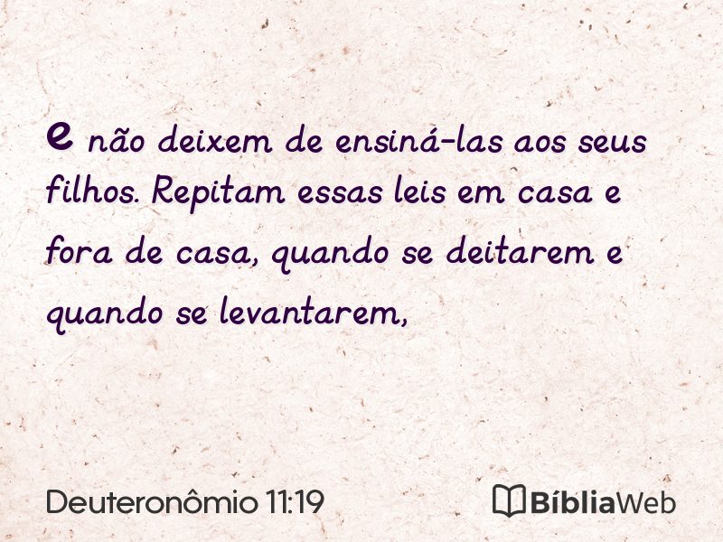 Deuteronômio 11:19 em imagem para compartilhar