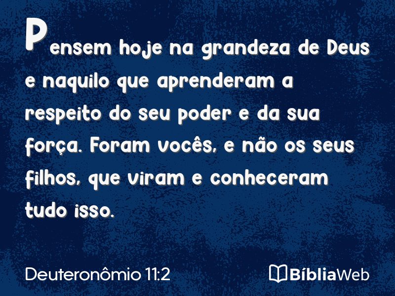Deuteronômio 11:2 em imagem para compartilhar