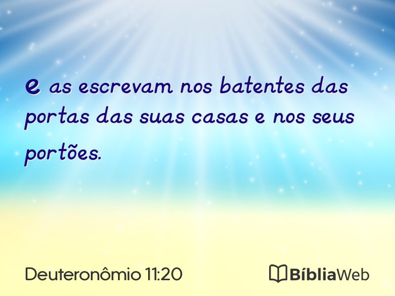 Deuteronômio 11:20 em imagem para compartilhar