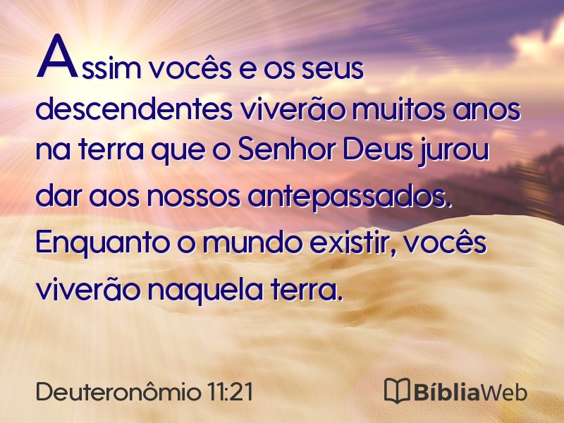 Deuteronômio 11:21 em imagem para compartilhar