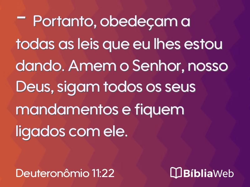 Deuteronômio 11:22 em imagem para compartilhar