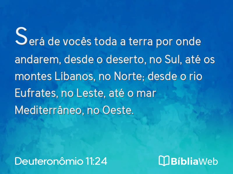Deuteronômio 11:24 em imagem para compartilhar