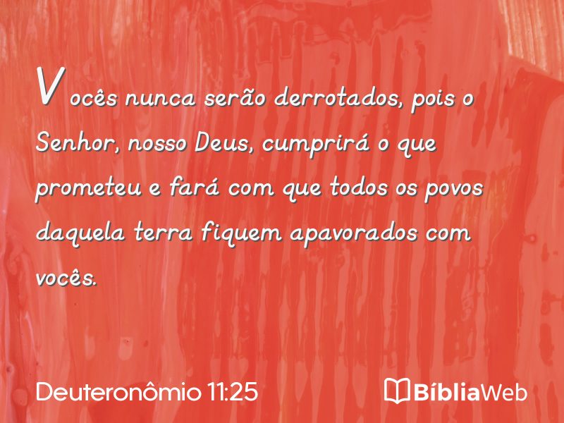 Deuteronômio 11:25 em imagem para compartilhar