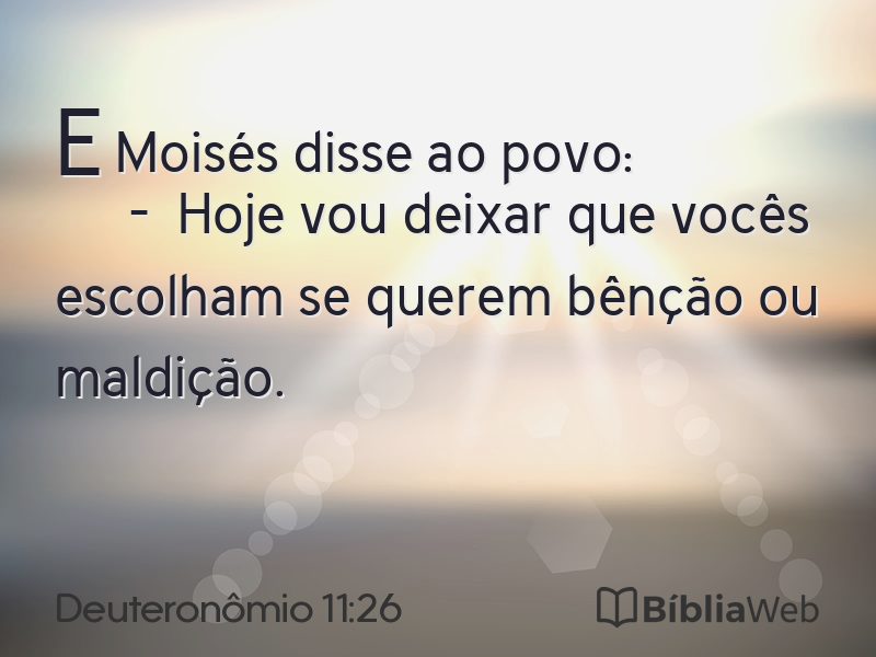 Deuteronômio 11:26 em imagem para compartilhar