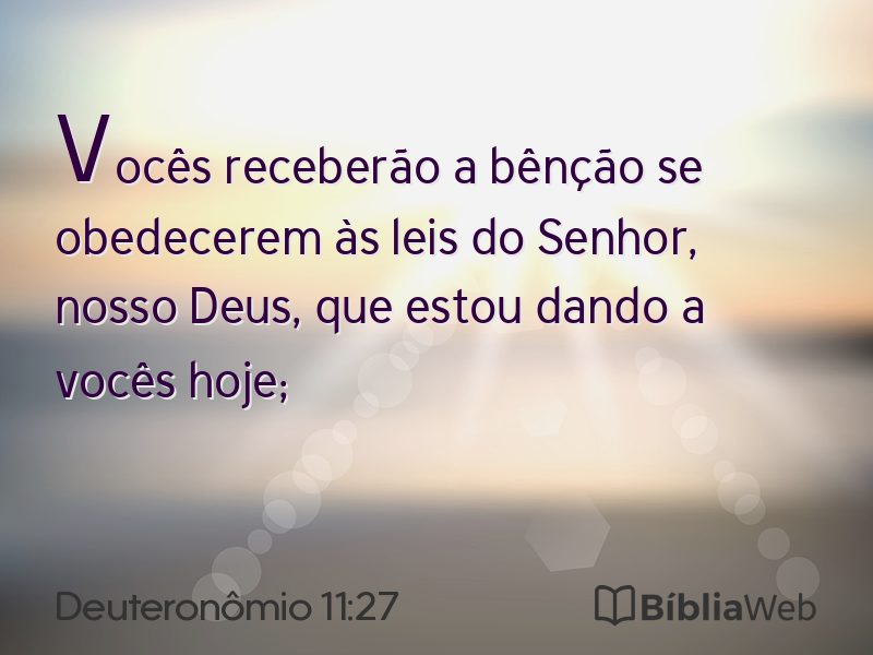 Deuteronômio 11:27 em imagem para compartilhar