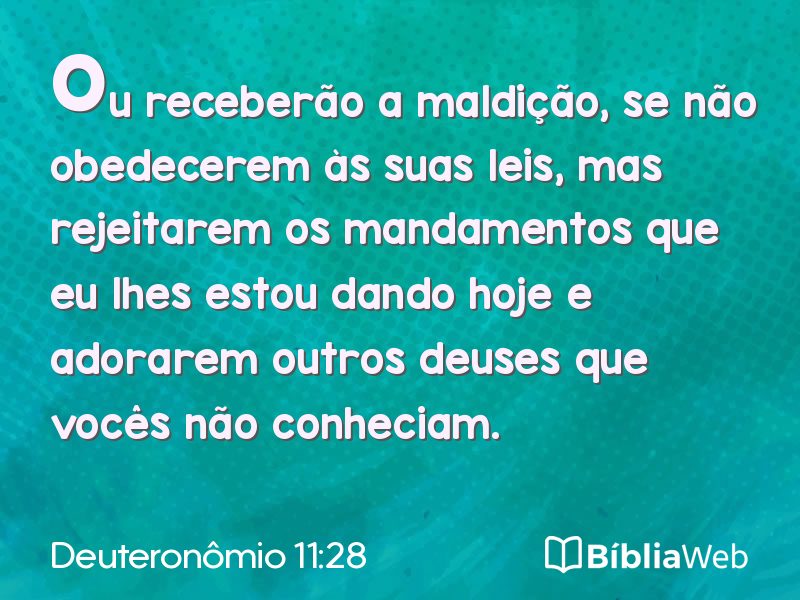 Deuteronômio 11:28 em imagem para compartilhar