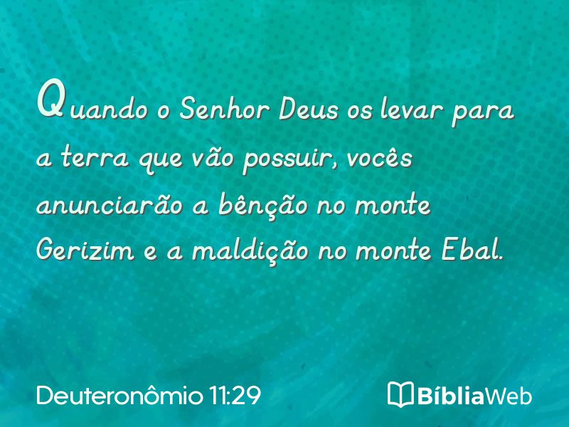 Deuteronômio 11:29 em imagem para compartilhar