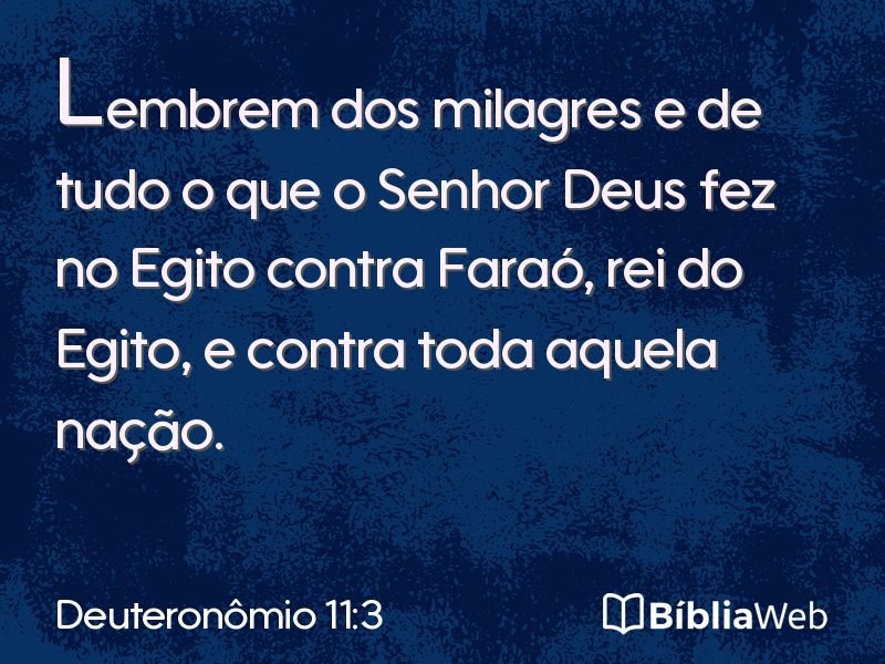 Deuteronômio 11:3 em imagem para compartilhar