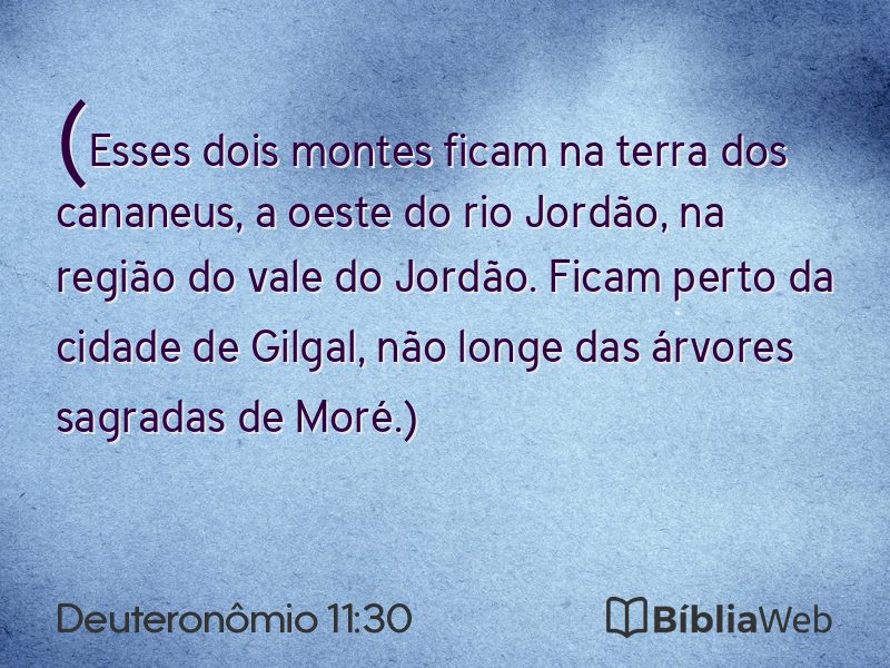 Deuteronômio 11:30 em imagem para compartilhar