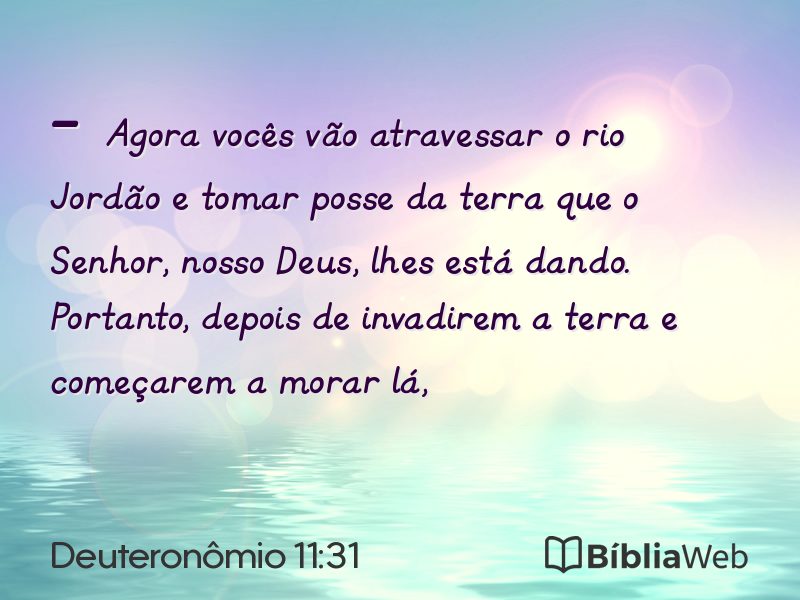 Deuteronômio 11:31 em imagem para compartilhar