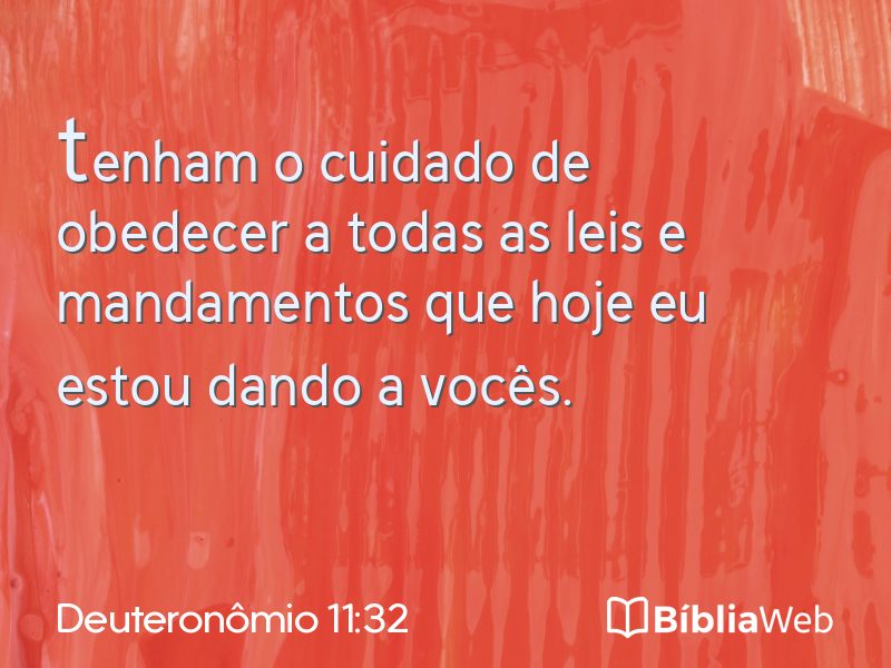 Deuteronômio 11:32 em imagem para compartilhar