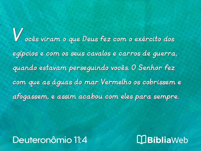 Deuteronômio 11:4 em imagem para compartilhar