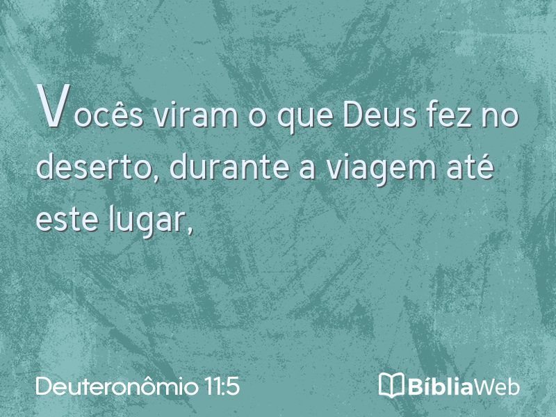 Deuteronômio 11:5 em imagem para compartilhar