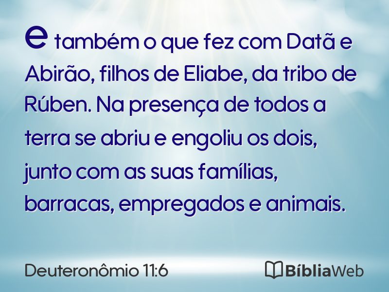 Deuteronômio 11:6 em imagem para compartilhar
