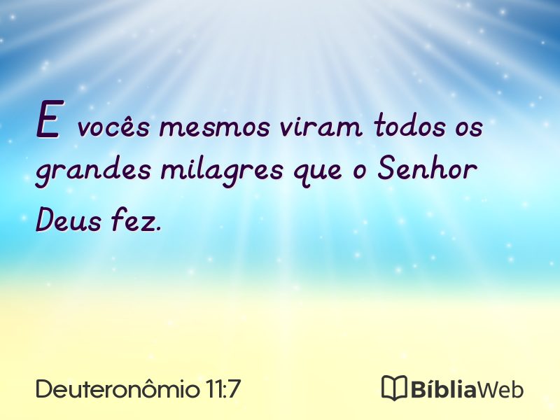 Deuteronômio 11:7 em imagem para compartilhar