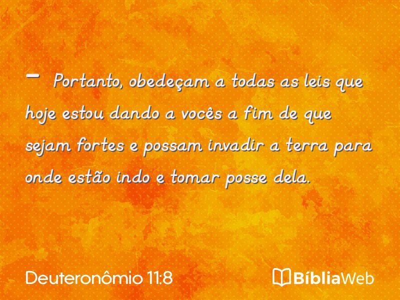 Deuteronômio 11:8 em imagem para compartilhar
