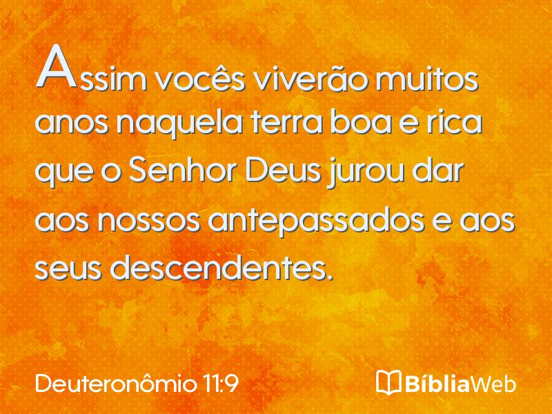 Deuteronômio 11:9 em imagem para compartilhar