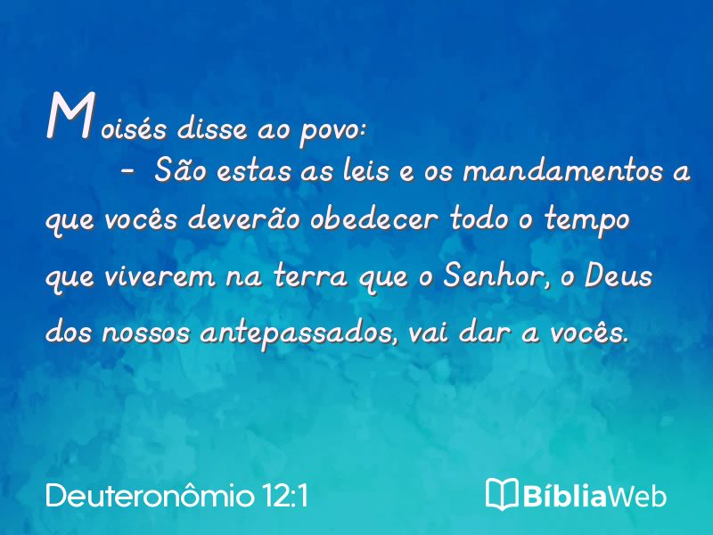Deuteronômio 12:1 em imagem para compartilhar