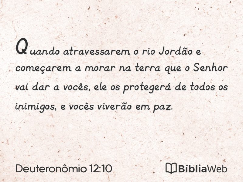Deuteronômio 12:10 em imagem para compartilhar