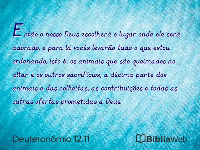 Deuteronômio 12:11 em imagem para compartilhar