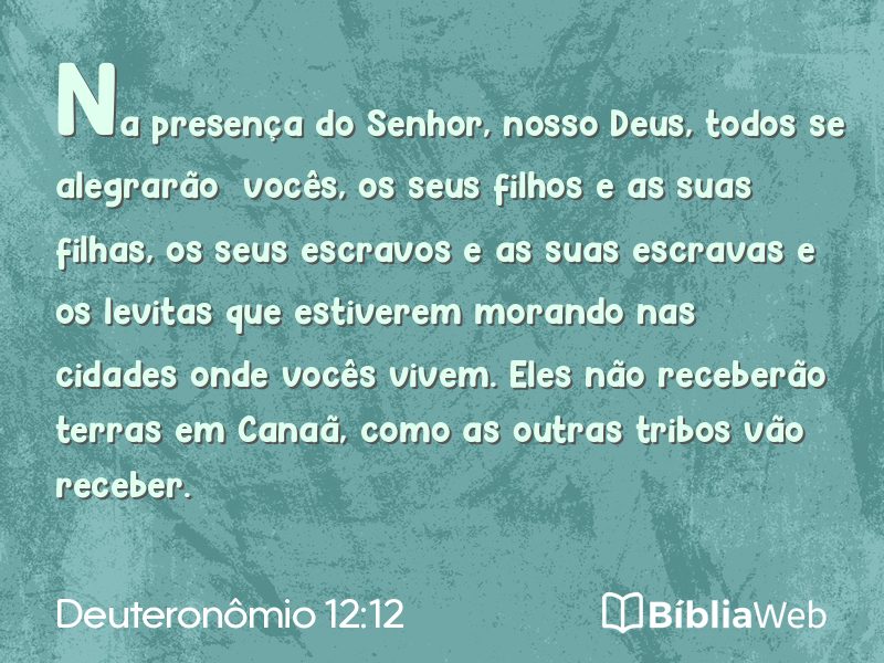 Deuteronômio 12:12 em imagem para compartilhar