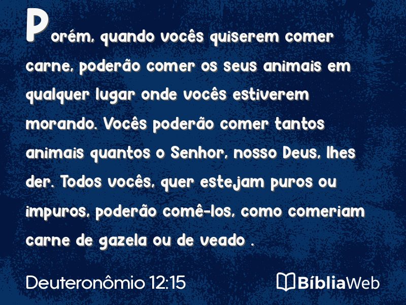 Deuteronômio 12:15 em imagem para compartilhar