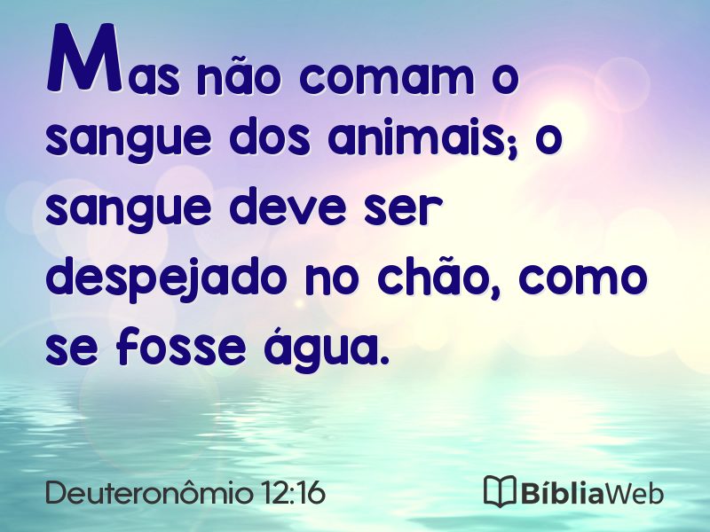 Deuteronômio 12:16 em imagem para compartilhar