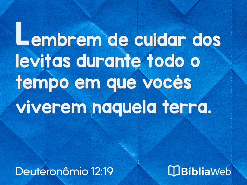 Deuteronômio 12:19 em imagem para compartilhar