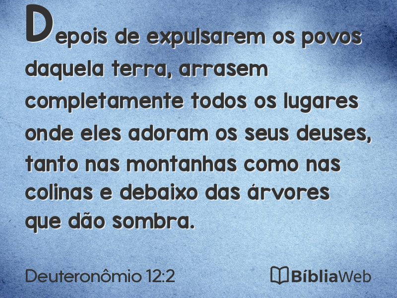 Deuteronômio 12:2 em imagem para compartilhar