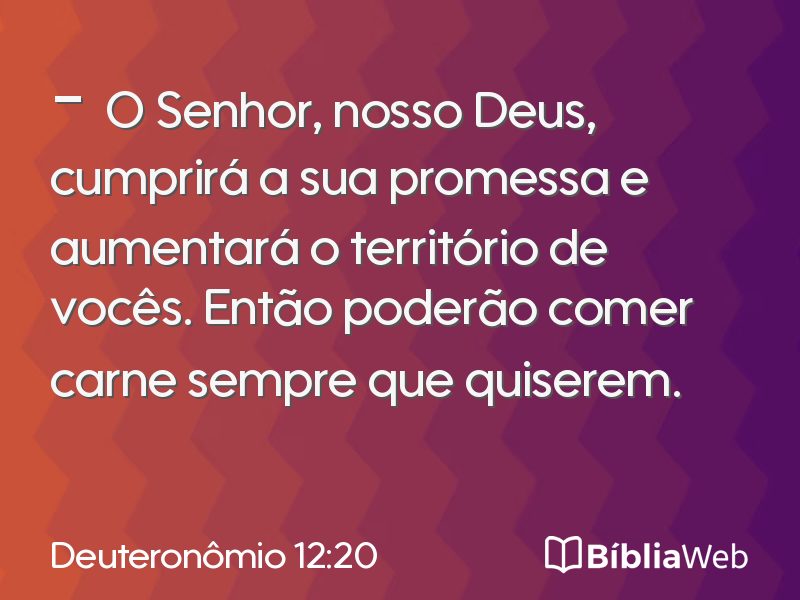 Deuteronômio 12:20 em imagem para compartilhar