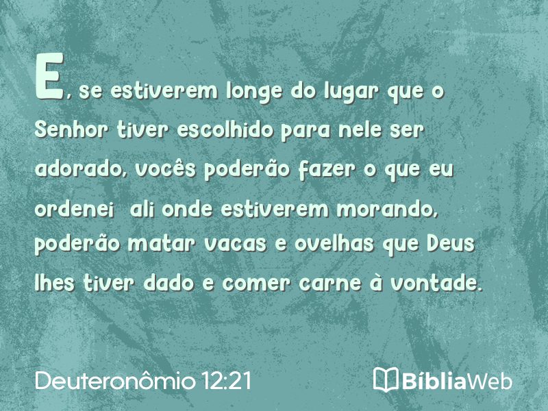 Deuteronômio 12:21 em imagem para compartilhar
