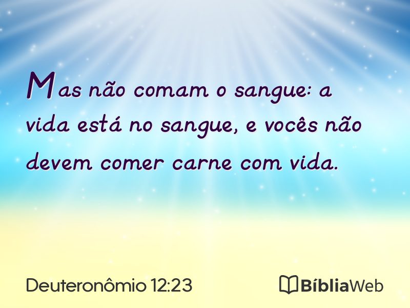 Deuteronômio 12:23 em imagem para compartilhar