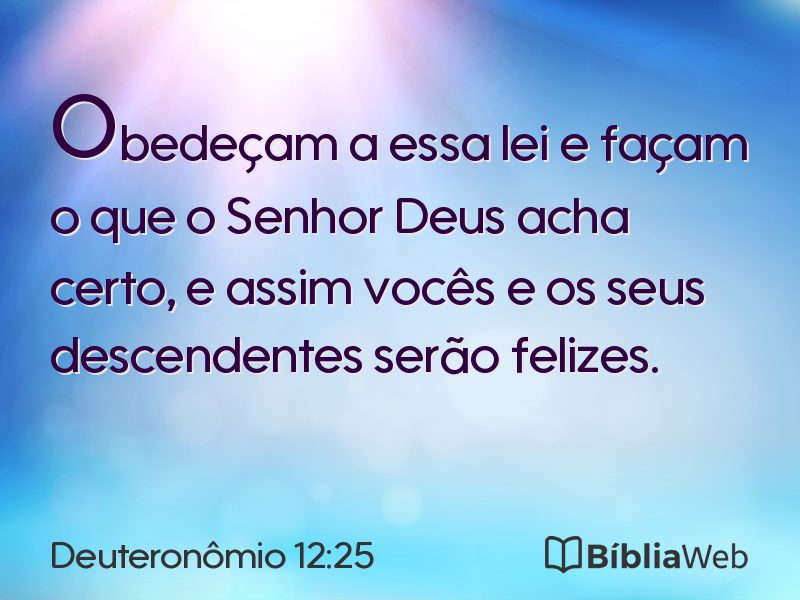 Deuteronômio 12:25 em imagem para compartilhar