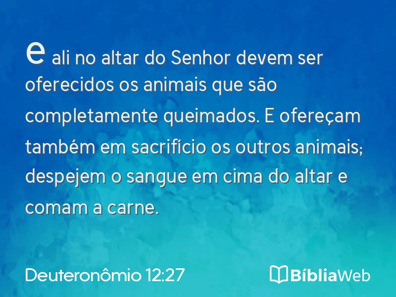 Deuteronômio 12:27 em imagem para compartilhar