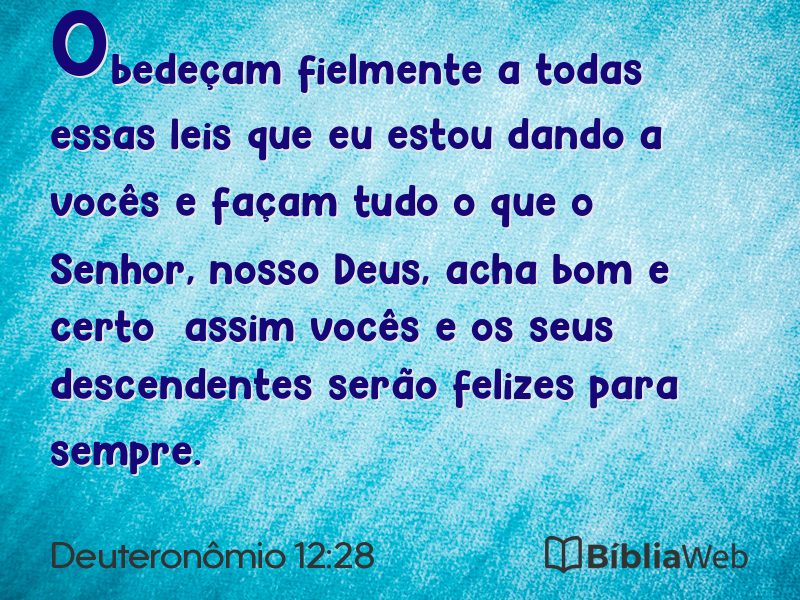 Deuteronômio 12:28 em imagem para compartilhar